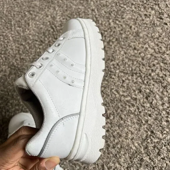 Vintage Soho Size 6 Platform Sneakers Women White 90s Y2K Platform Chunky - Picture 8 of 12